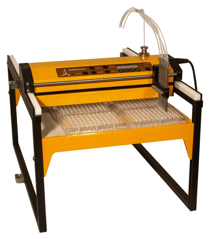 Kundenspezifischer 6-Strom Fraktionssammler LAMBDA OMNICOLL für 96-well-Mikrotiterplatten