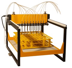 Rückseite Mehrkanal-Fraktionssammler LAMBDA OMNICOLL