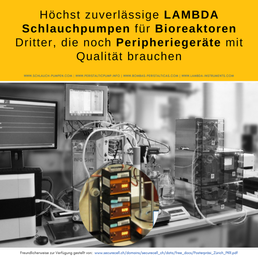 LAMBDA Schlauchpumpen als Peripheriegeräte für andere Laborgeräte